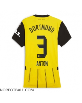 Billige Fotballdrakt Borussia Dortmund Waldemar Anton #3 Replika Hjemmedrakt Dame 2024-25 Kortermet